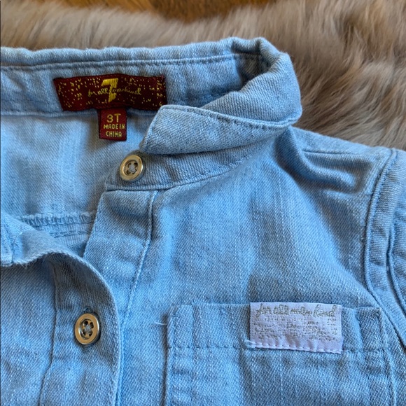 7 For All Mankind Chambray & Polka Dot Outfit 3T - Picture 2 of 6